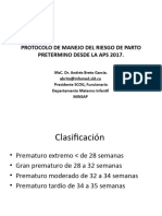 Protocolo de Manejo Del Riesgo de Prematuridad