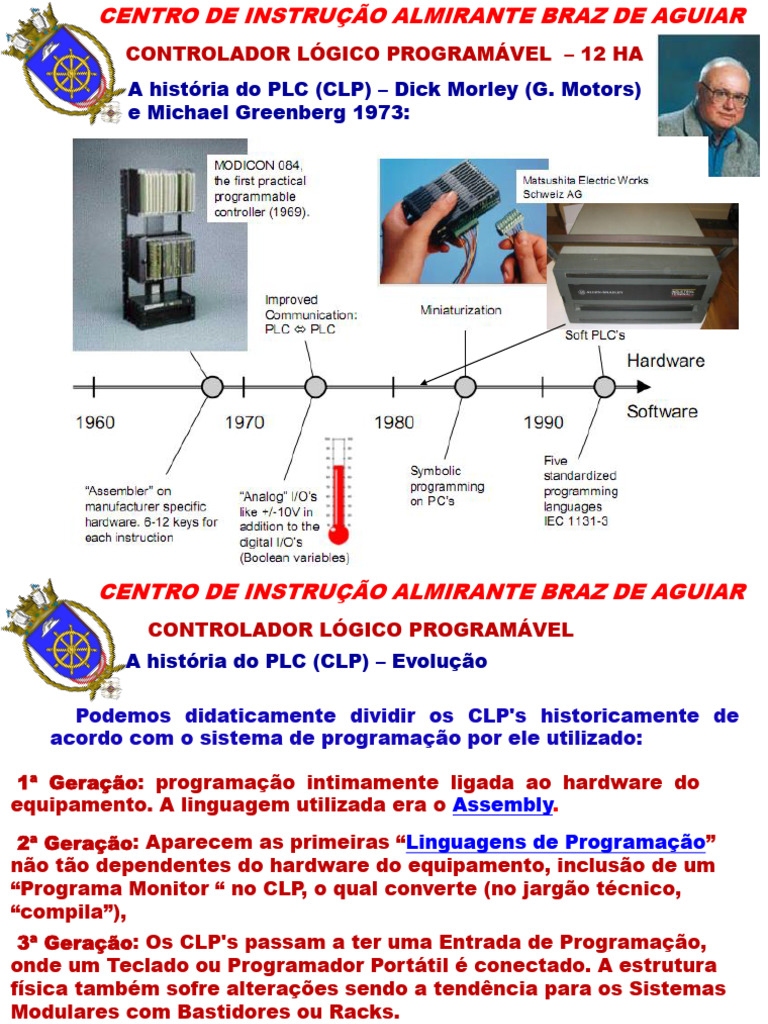 História e Funcionamento do PLC | PDF | Controlador lógico programável ...
