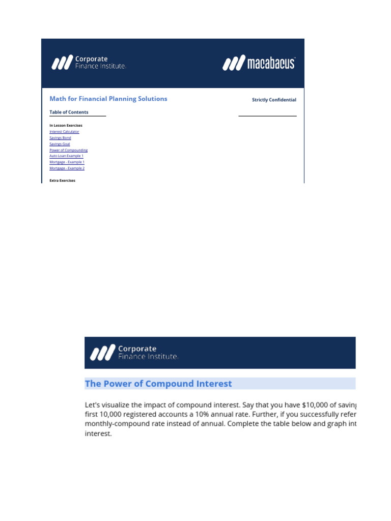 Applied Math Practice For Financial Advisors - Exercises (Solutions ...