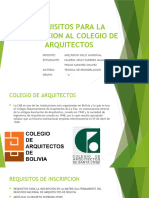 Requisitos para La Inscripcion Al Colegio de Arquitectos