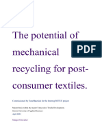 The Potential of Mechanical Recycling For Post Consumer Textiles