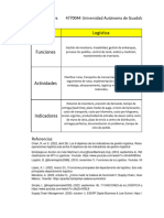 Actividades y Funciones de Logística y Supply Chain