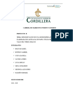 Implementacion de Una Microempresa para Elaboraracion Artesanal de Papel Utilizando El Tallo Del Verde