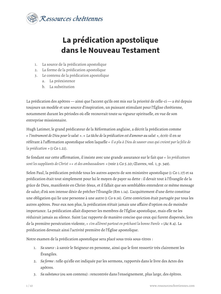 Prédication apostolique dans le NT | PDF | Jésus | Résurrection de Jésus