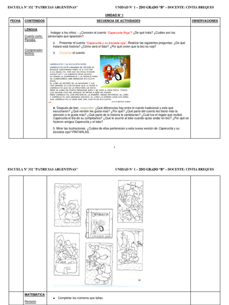 Secuencia Caperucita | PDF | Estudios de idiomas extranjeros | Hogar y ...