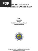 Download Discrete Mathematics - Mencari Koefisien Fungsi Pembangkit Biasa by Enos Lolang SN67134075 doc pdf