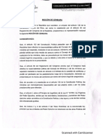 Moción de Censura - Ministro de Energía y Minas