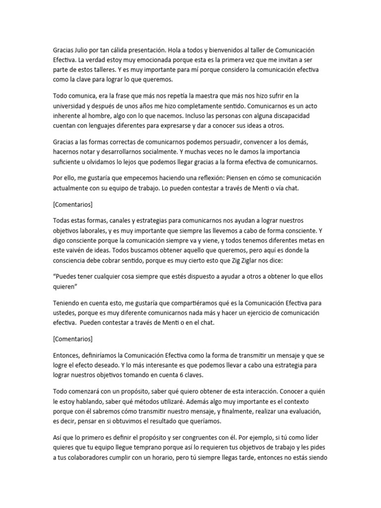 Claves para la Comunicación Efectiva | PDF | Comunicación