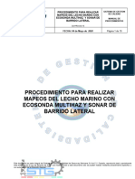 CD-PRO-DO-15 para Realizar Mapeos Del Lecho Con Ecosonda Multihaz y Sonar de Barrido