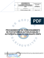 CD-PRO-DO-18 para Posici de Plataformas Autoelevables y Autopropulsables Con Equipo DGPS