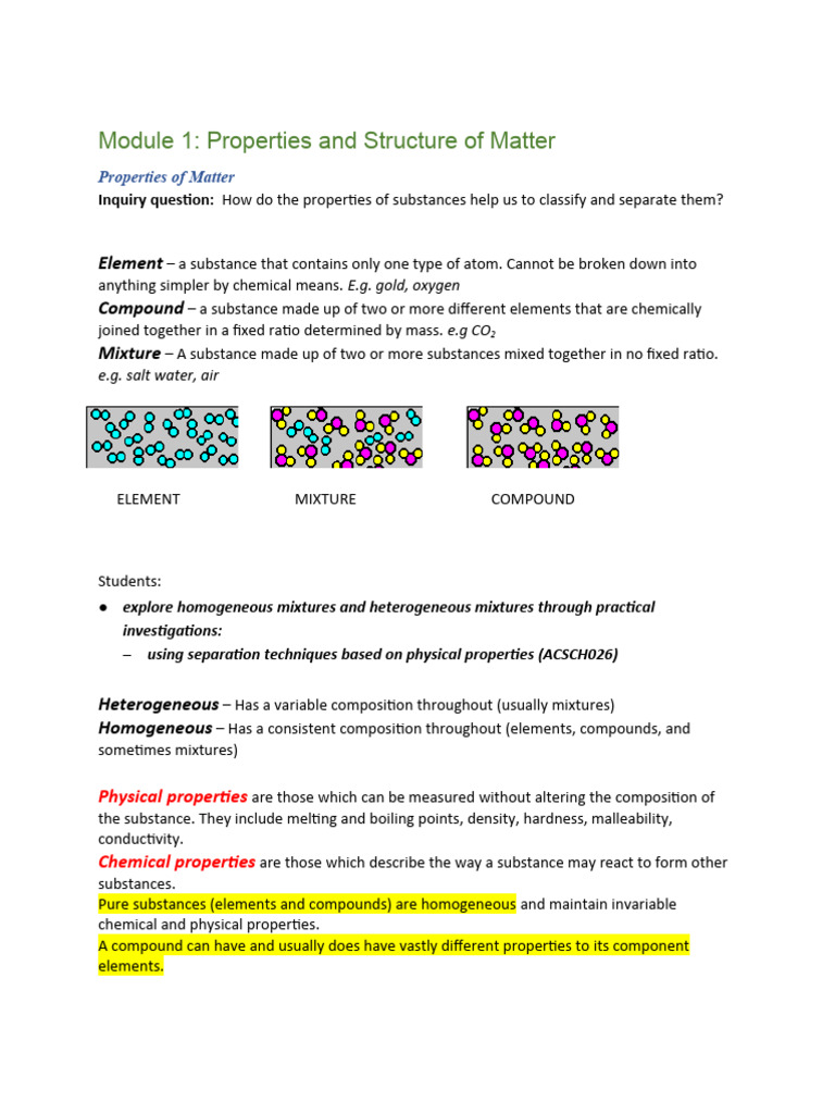 Properties and Structure of Matter | PDF | Chemical Bond | Radioactive ...