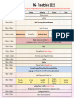 Playgroup Timetable