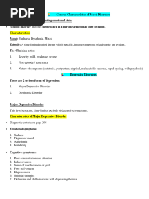 Mood Disorders