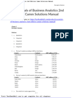 Essentials of Business Analytics 2nd Edition Camm Solutions Manual