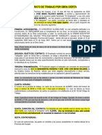 CONTRATO DE TRABAJO POR OBRA CIERTA-LAICA Carriel