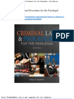 Test Bank For Criminal Law and Procedure For The Paralegal 2nd Edition