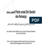 Niat Zakat Fitrah Untuk Diri Sendiri Dan Keluarga