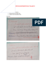 Nivelación de Matemáticas - Taller 5