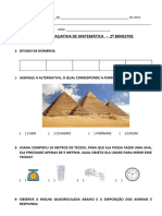 Avaliação de Matemática - 2º Bim