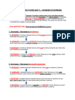 Summary Cash Flow - Changes in Working Capital