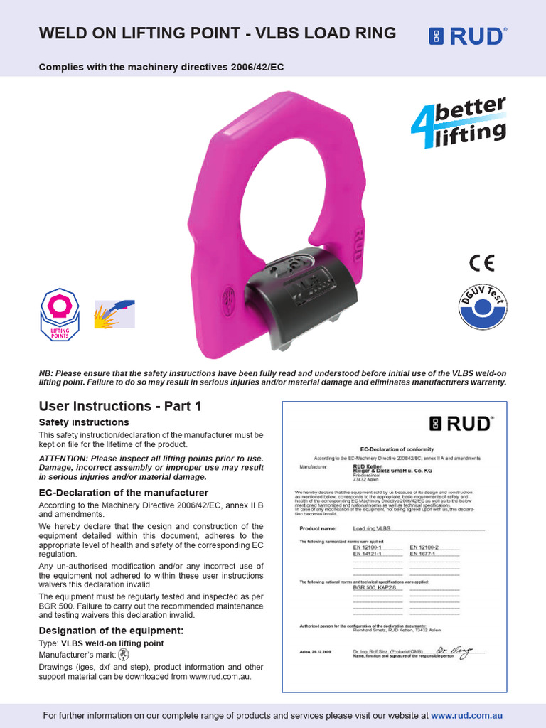 Rud user instructions vlbs pdf welding construction
