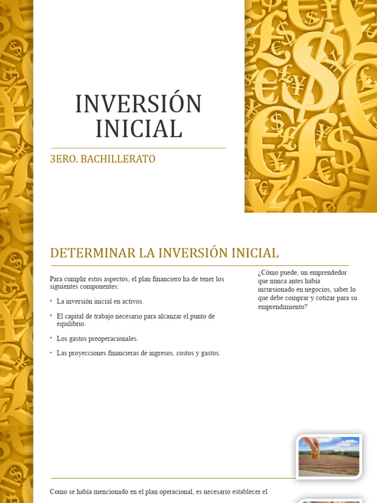 Determinación de la Inversión Inicial | PDF | Inversiones | Iniciativa ...