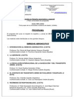 Programa de Especialización en Derecho Aeronáutico