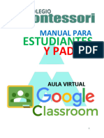 Manual Aula Virtual GooglE Classroom