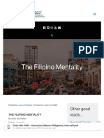 The Filipino Mentality - Humanist Alliance Philip - 1