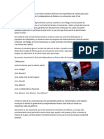 El Grito de Independencia Es Uno de Los Eventos Históricos Más Importantes de Nuestro País