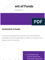 Investment of Funds