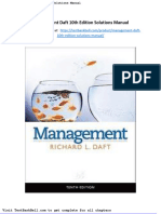 Management Daft 10th Edition Solutions Manual