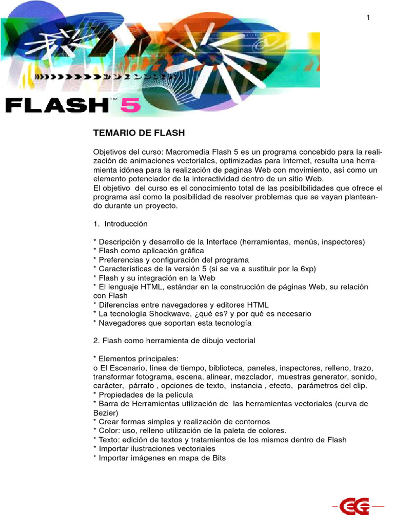 Curso de Macromedia Flash 5 | PDF | Adobe Flash | Animación