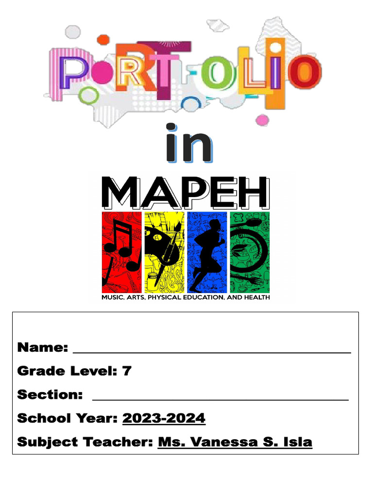 Portfolio in mapeh format pdf
