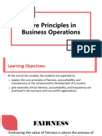 Core Principles in Busniess Operations
