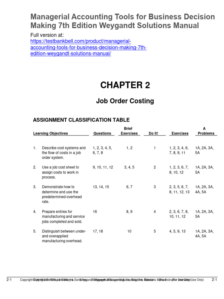 Managerial Accounting Tools Business Decision Making 7th Edition