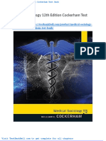 Medical Sociology 12th Edition Cockerham Test Bank