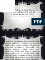 C. Menyajikan Sistematika Surat Lamaran Pekerjaan