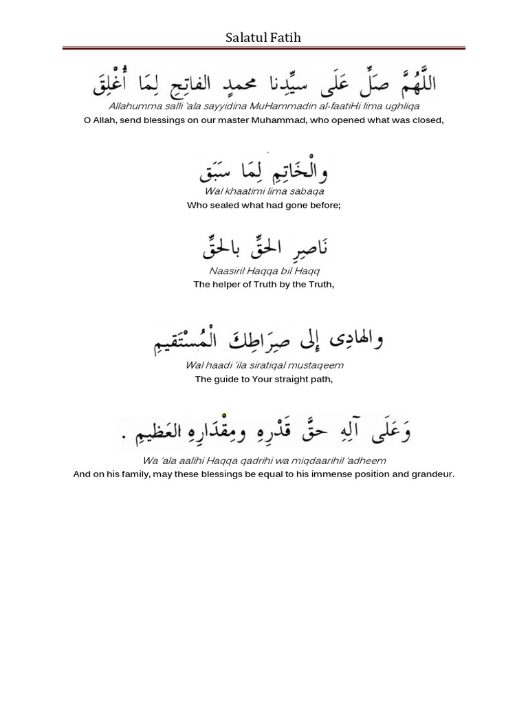 Salatul Fatih1 Pdf
