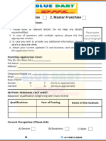 Bluedart DHL Franchise Application Form.