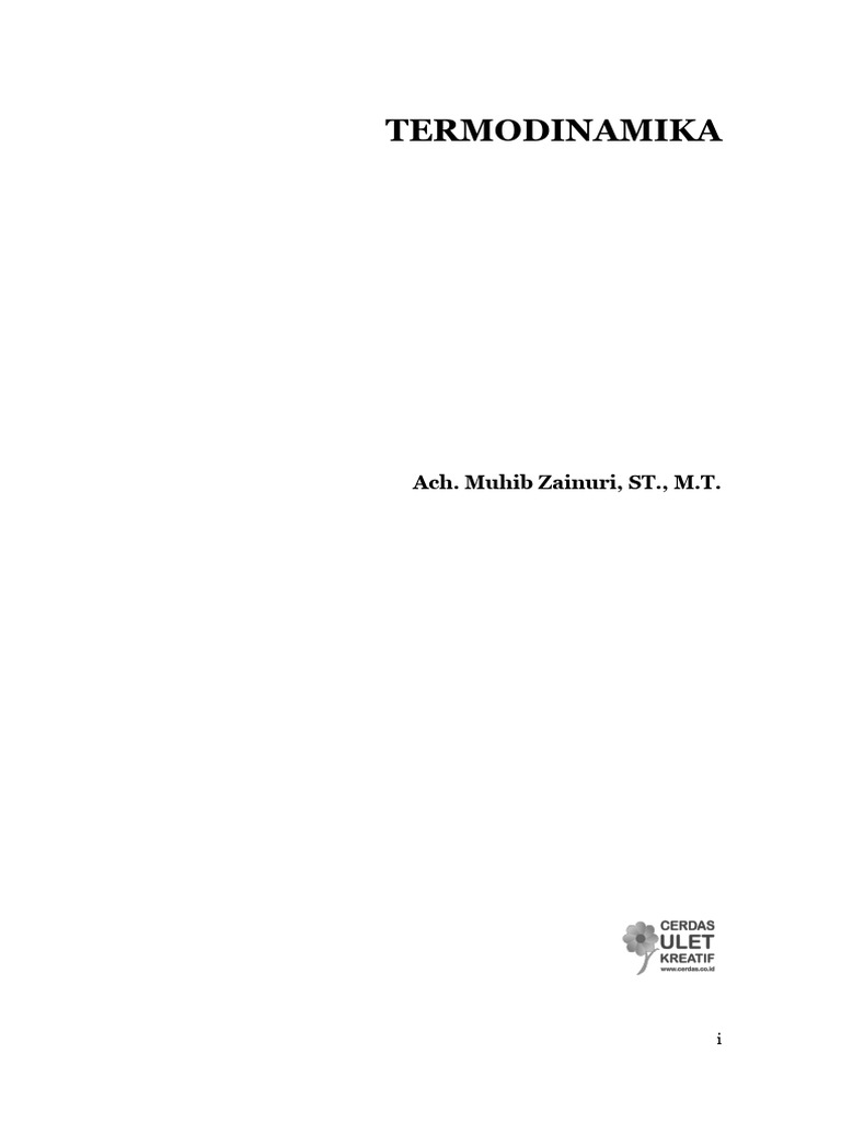 02 Ach Muhib Zainuri - Termodinamika Muhib Ach. Zainuri 1 | PDF