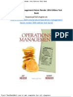 Operations Management Heizer Render 10th Edition Test Bank