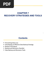 Topic 7 - Recovery Strategies and Tool