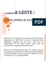 TIMOR-LESTE Developing in Economy