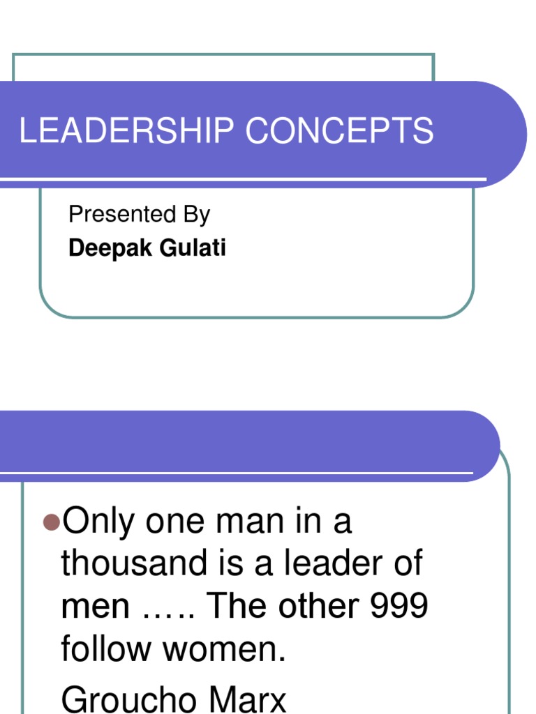Leadership Concepts: Presented by | PDF | Trust (Emotion) | Leadership