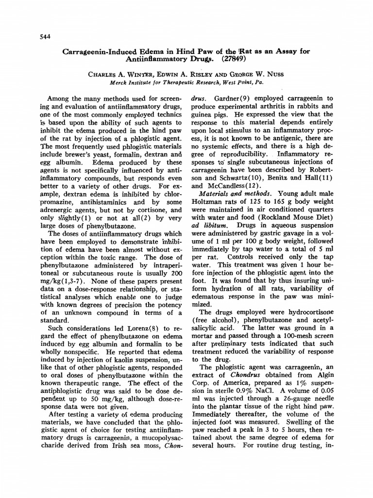 Carrageenan 1 PDF Injection Medicine Drugs