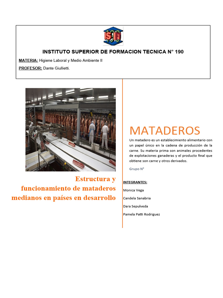 Higiene II - Mataderos | PDF | Matadero | Carne