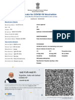Anshu Agarwal Covid Vaccine Certificate