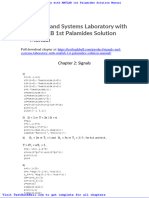 Signals and Systems Laboratory With Matlab 1st Palamides Solution Manual