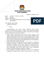 Surat Penyampaian Pembukaan RKDK Ke Partai Politik Peserta Pemilu 2024